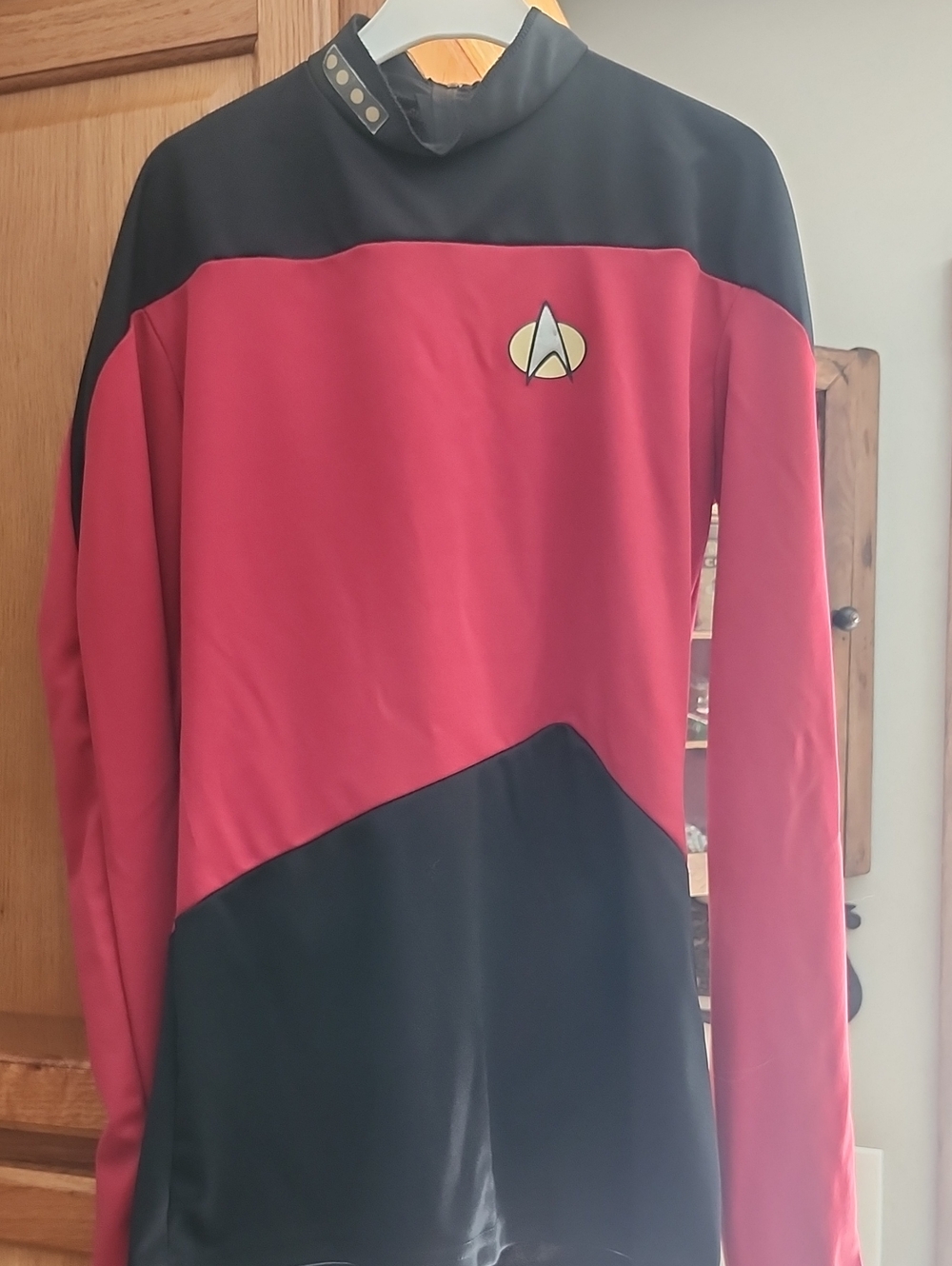 Vtg Rubie's Star Trek Next Generation Command Uniform Top Small